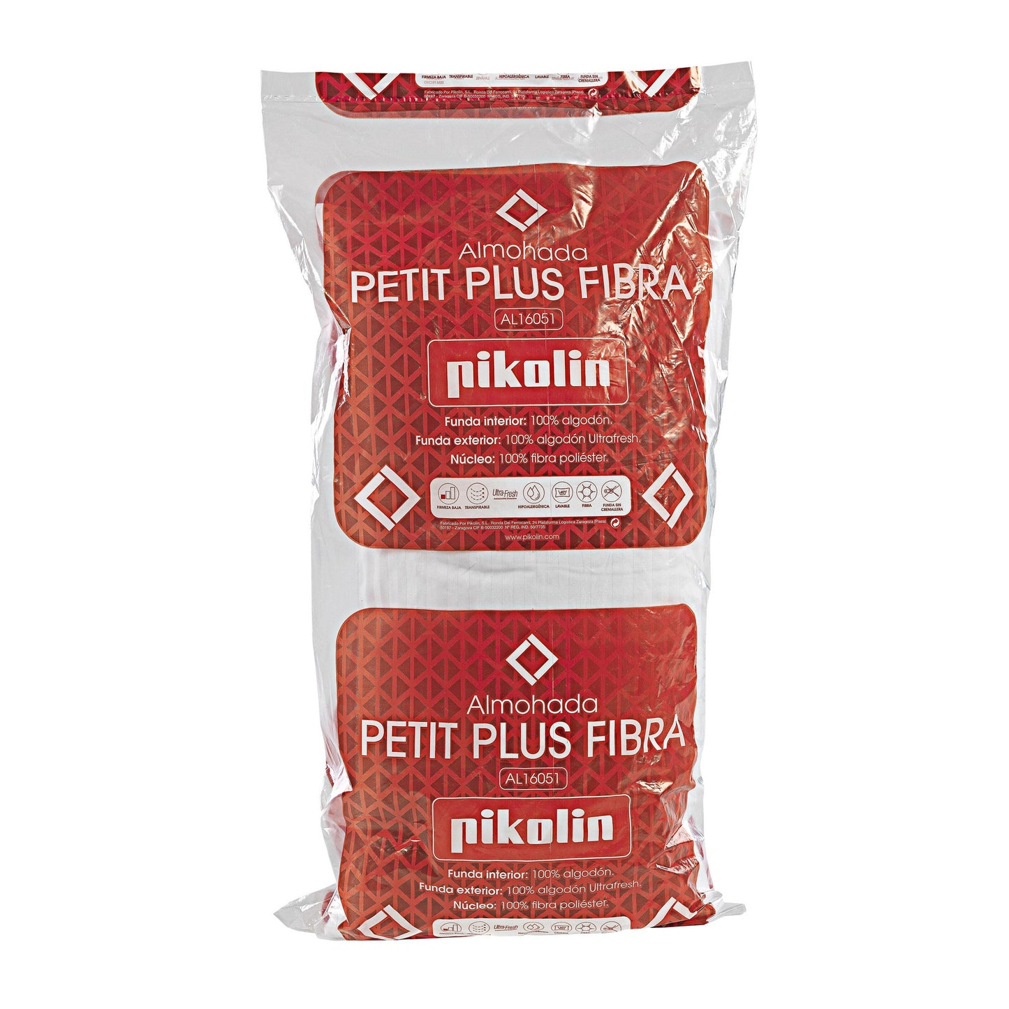 Almofada para dormir virado para baixo e para crianças, fibra e firmeza baixa - PETITPLUS FIBRA